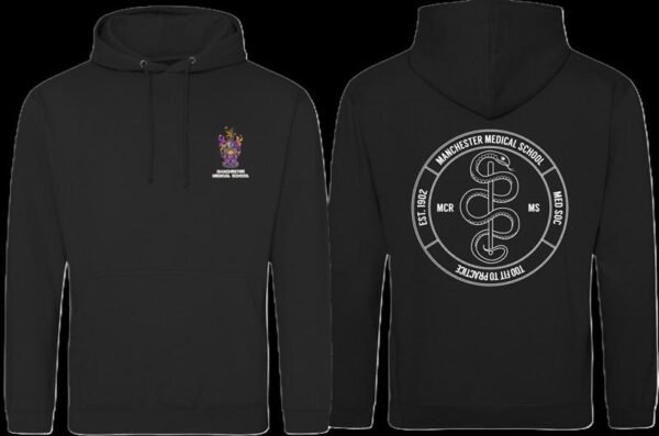 Black MedSoc Hoodie with logo